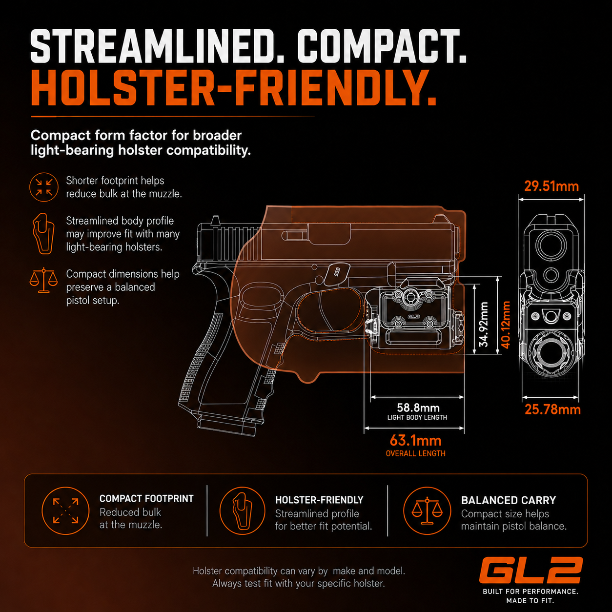 GL2 Compact Tactical Pistol Light & Laser
