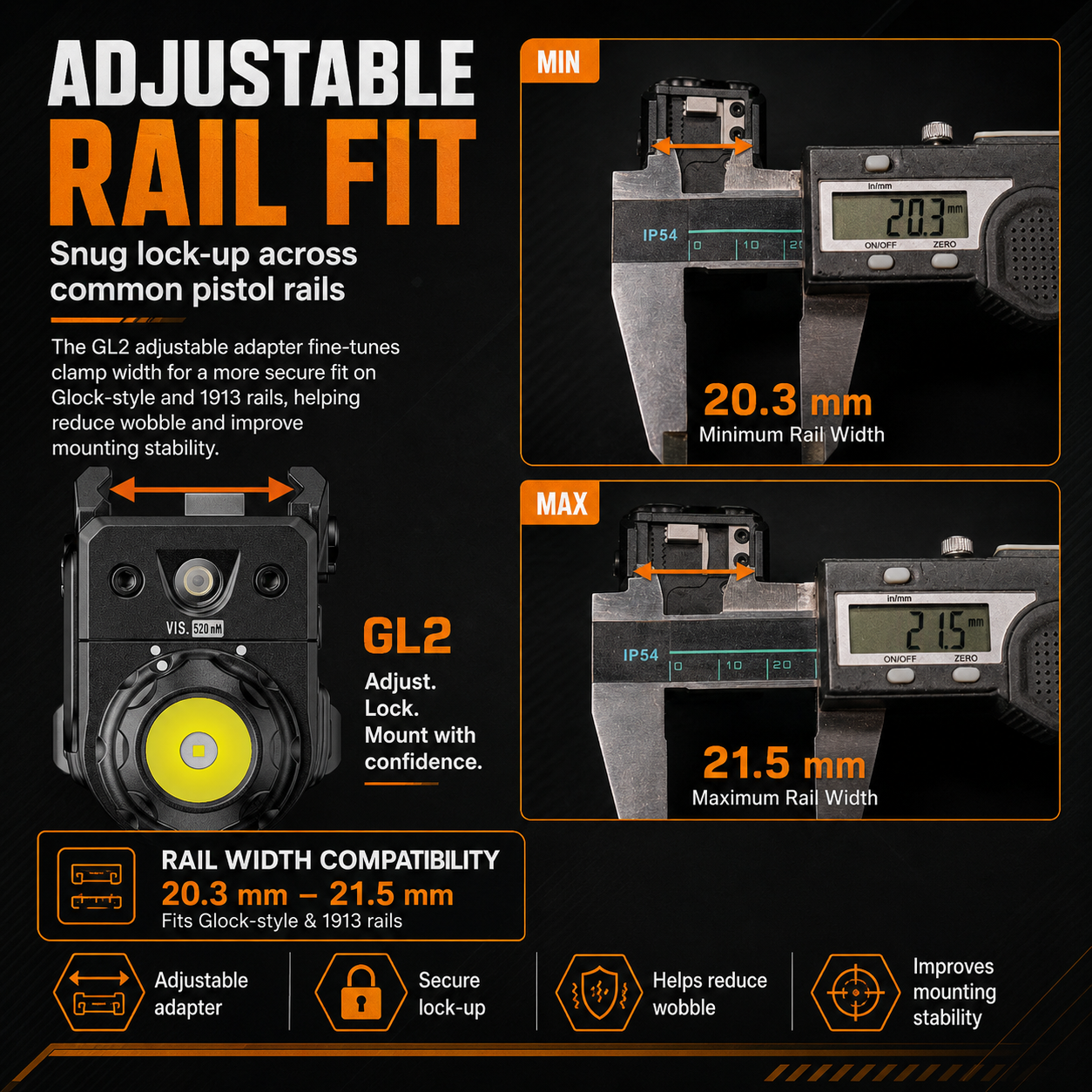 GL2 Compact Tactical Pistol Light & Laser